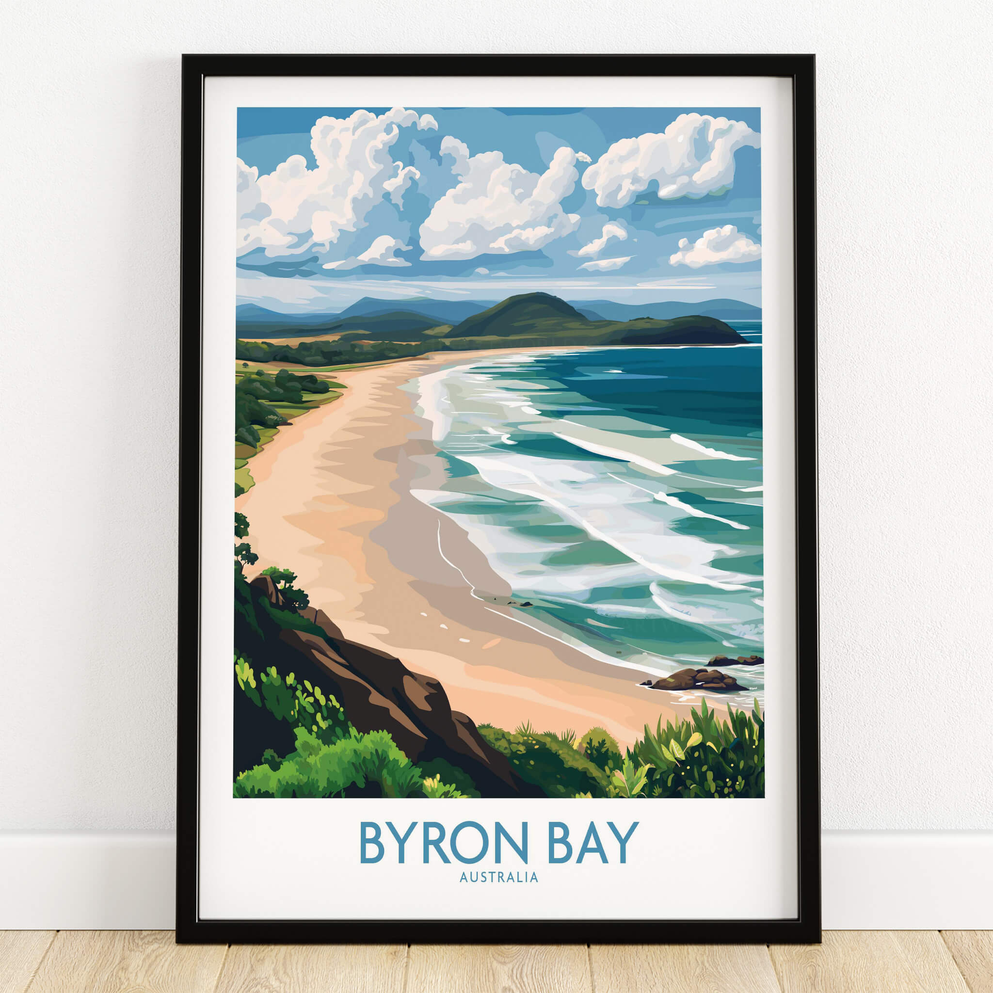 Byron Bay Wall Art Print Australia showcasing the stunning coastal scenery and landscapes of Byron Bay, Australia.