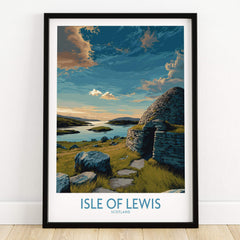 Isle of Lewis Scotland Canvas Print | Outer Hebrides Landscape Poster featuring a scenic view of the island.