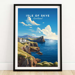 Isle of Skye Poster showcasing the scenic coastlines and dramatic landscapes of Scotland's iconic Isle of Skye.