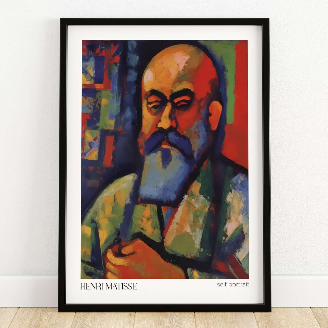 Matisse Art Prints - Fauvist Self Portrait Art Print featuring a bold, colorful self-portrait by Henri Matisse.