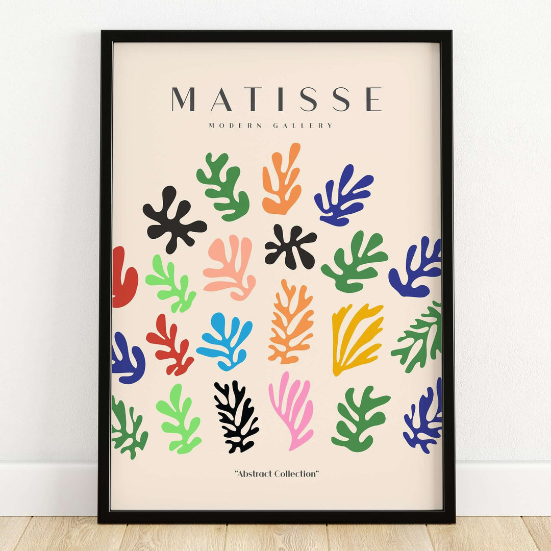 Matisse Art Prints - Colorful Abstract Shapes Scatter Print featuring vibrant botanical shapes in multiple colors.