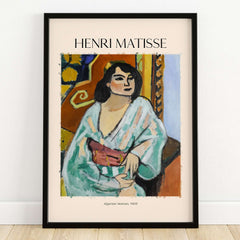 Matisse Poster - Algerian Woman 1909 Fauvist Wall Art Print featuring Henri Matisse's bold colors and expressive brushwork.