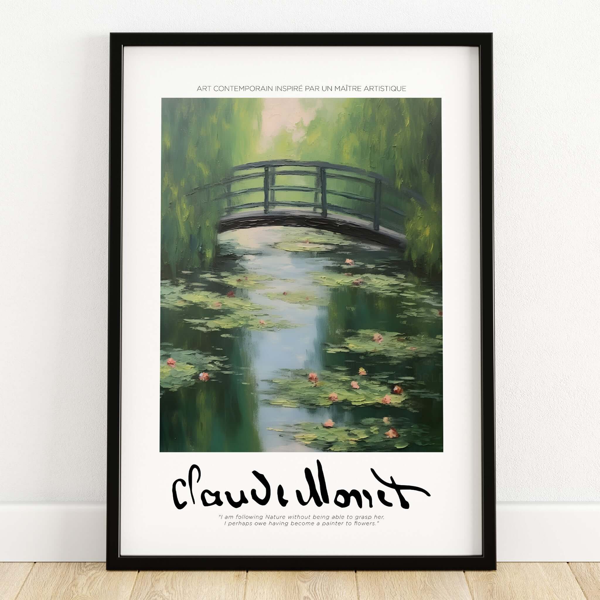 Claude Monet Art Print - Japanese Bridge Monet Water Lilies Print - Garden Pond Wall Art