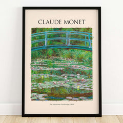 Monet Japanese Footbridge Water Lilies Giverny Garden Poster Art Print featuring Claude Monet's iconic artwork.