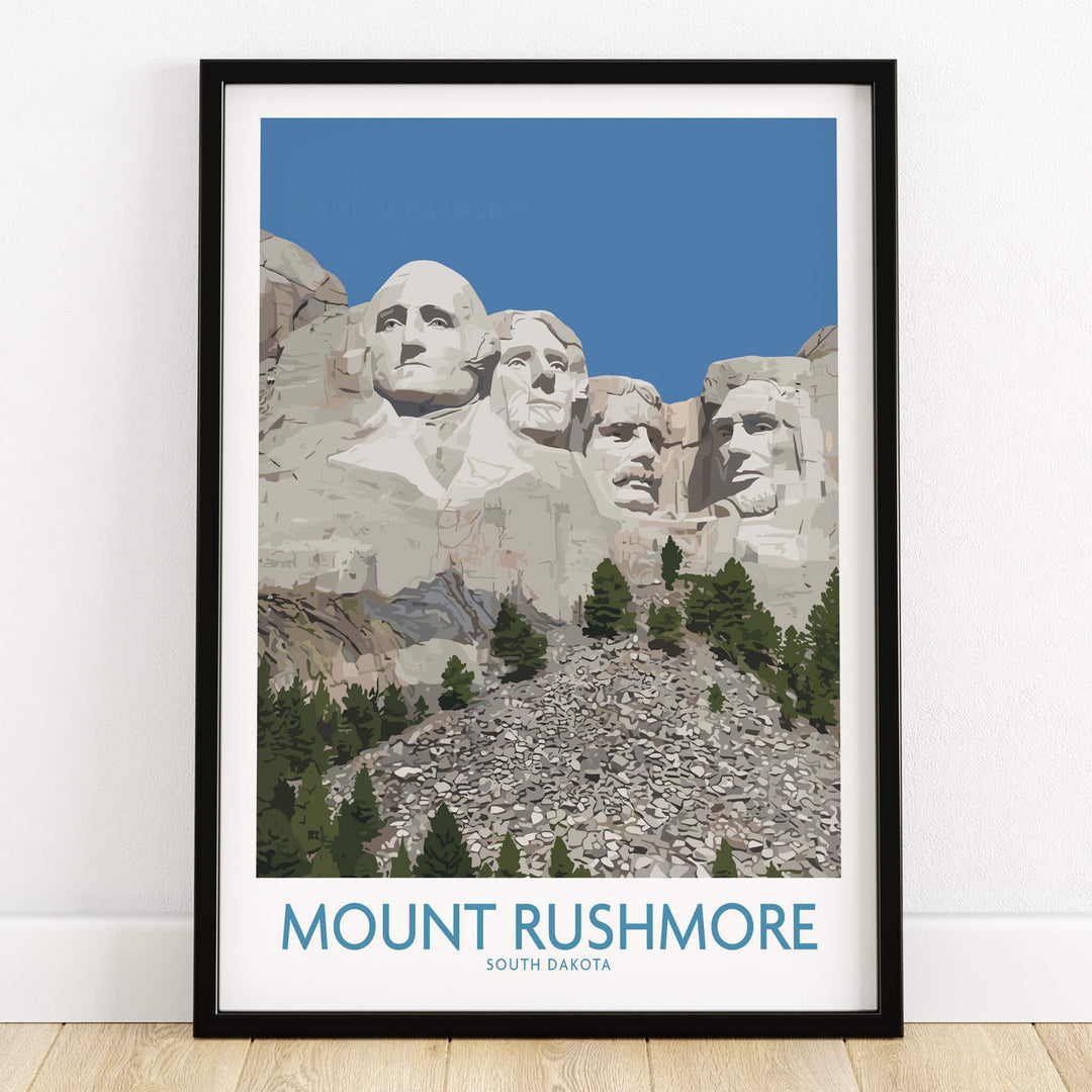 Mount Rushmore Poster | Black Hills National Memorial Canvas Print South Dakota