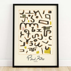 Paul Klee Gesetz Abstract Symbols Modern Art Print Wall Poster Decor framed art print featuring abstract symbols and lines.