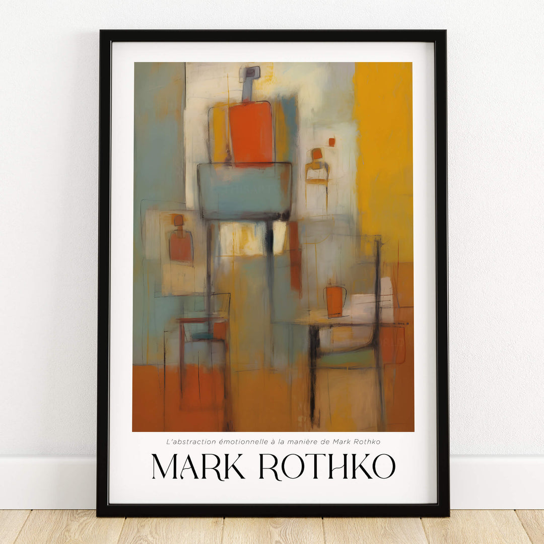 Rothko Style Emotional Abstraction Painting | Modern Abstract Wall Decor framed art piece with vibrant colors and emotional depth