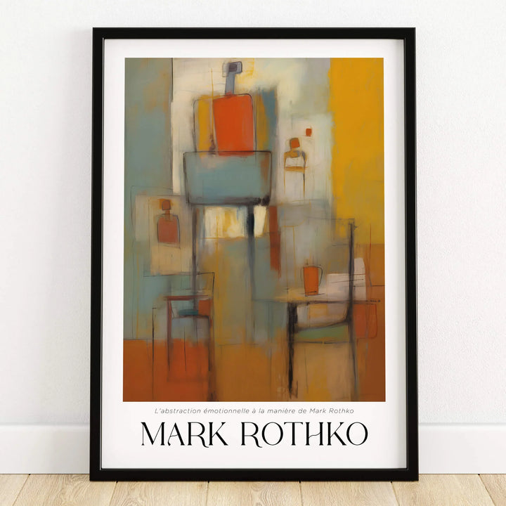 Rothko Style Emotional Abstraction Painting | Modern Abstract Wall Decor framed art piece with vibrant colors and emotional depth