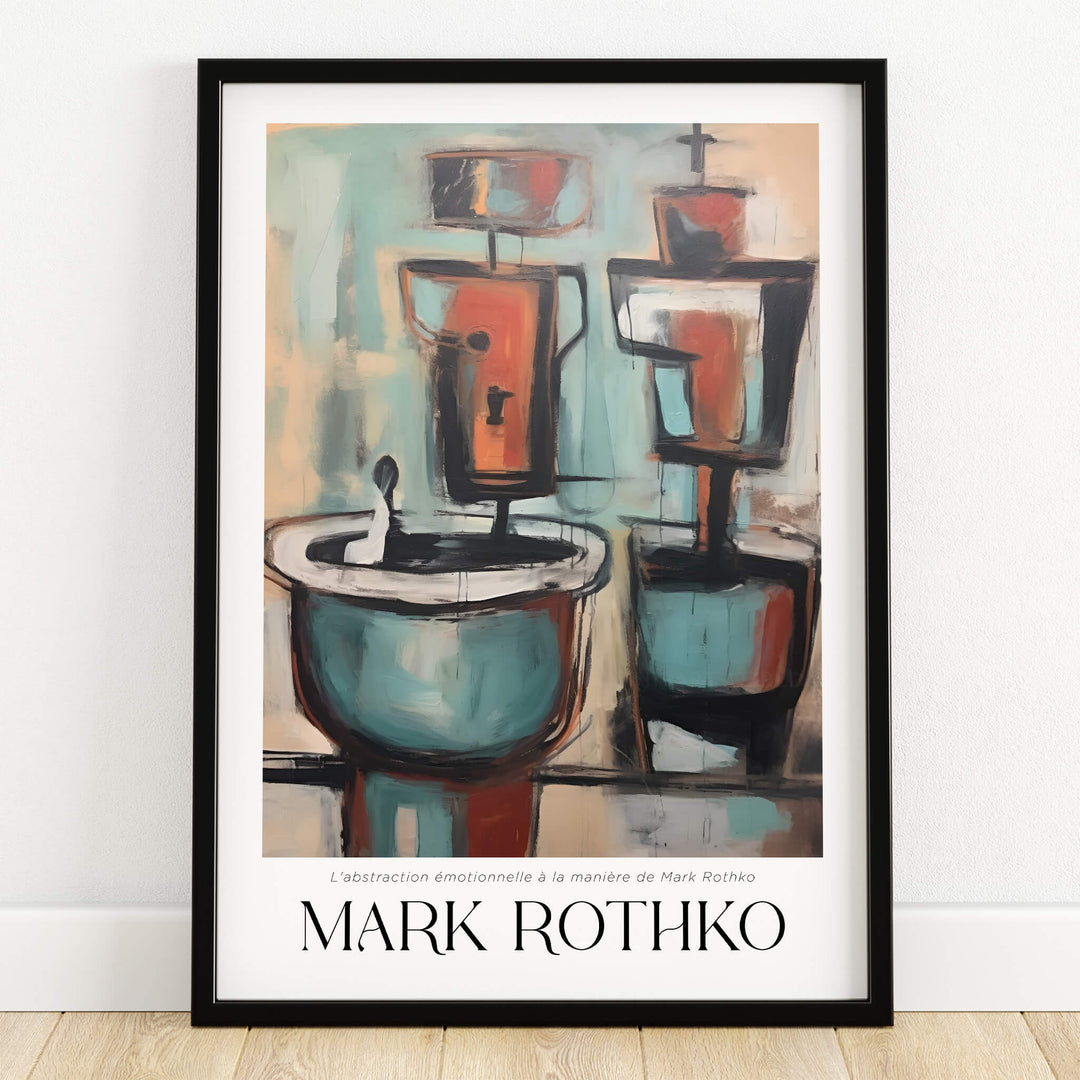 Rothko Style Cubist Abstract Painting | Contemporary Wall Decor featuring geometric forms and vibrant colors