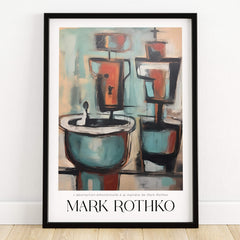 Rothko Style Cubist Abstract Painting | Contemporary Wall Decor featuring geometric forms and vibrant colors