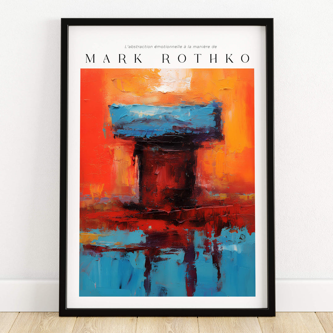Rothko Style Bold Color Contrast Painting Print | Modern Wall Decor in vibrant colors and abstract forms.