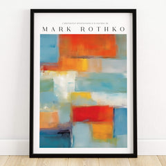 Rothko Canvas Color Abstraction Painting | Modern Abstract Wall Art showcased in a contemporary frame.