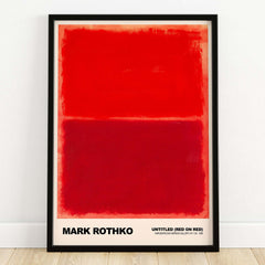 Mark Rothko Untitled Red on Red 1969 Abstract Art Print Color Field Painting Poster framed wall art