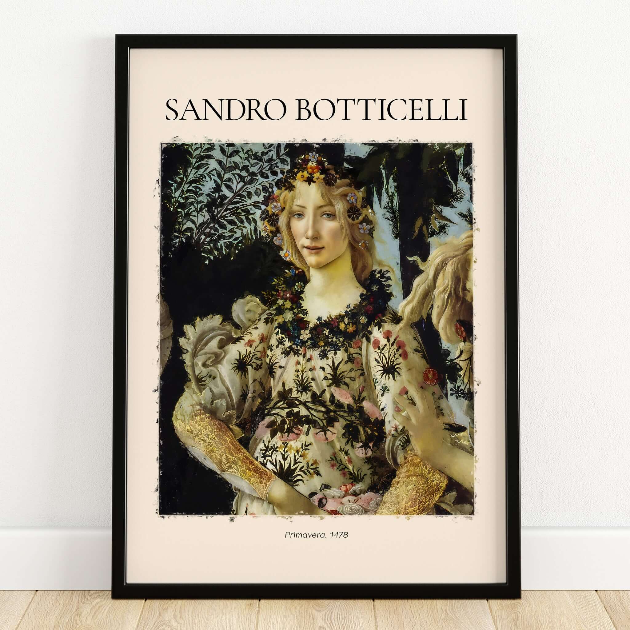 Botticelli Primavera Detail Flora Art Print Renaissance Allegory Spring Poster featuring the goddess Flora.