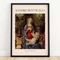 Botticelli Madonna with Saints Bardi Altarpiece Art Print Renaissance Religious Poster displayed in a frame