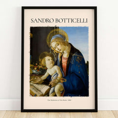 Botticelli Madonna of the Book Art Print Virgin Mary Child Religious Poster Wall Art