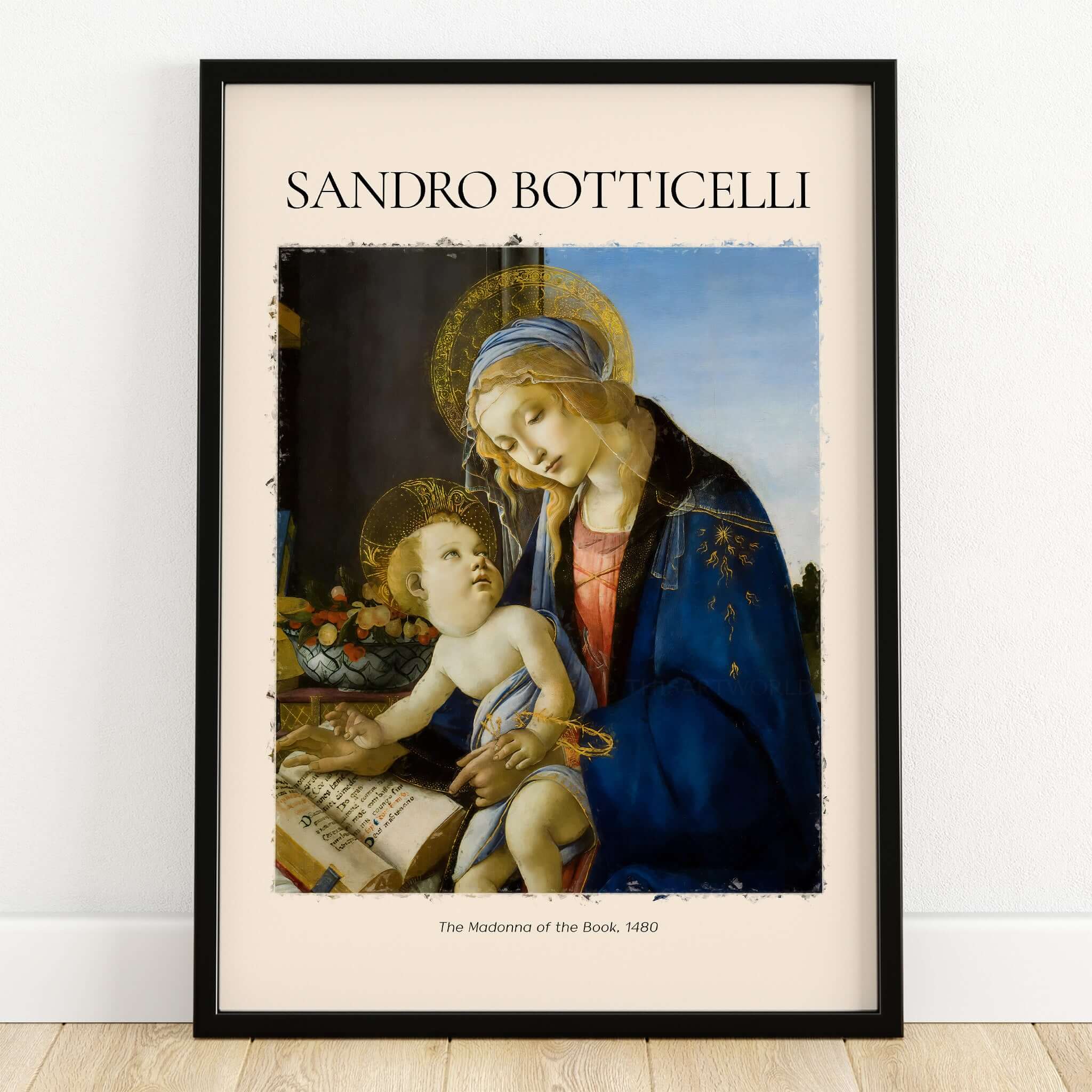 Botticelli Madonna of the Book Art Print Virgin Mary Child Religious Poster Wall Art