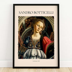Botticelli Fortitude 1470 Allegory Virtue Art Print Renaissance Poster Wall Decor featuring a young woman personifying Fortitude.