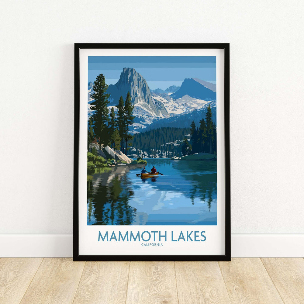 Mammoth Lakes wall art print featuring serene mountain scenery and tranquil waters, ideal for nature lovers.