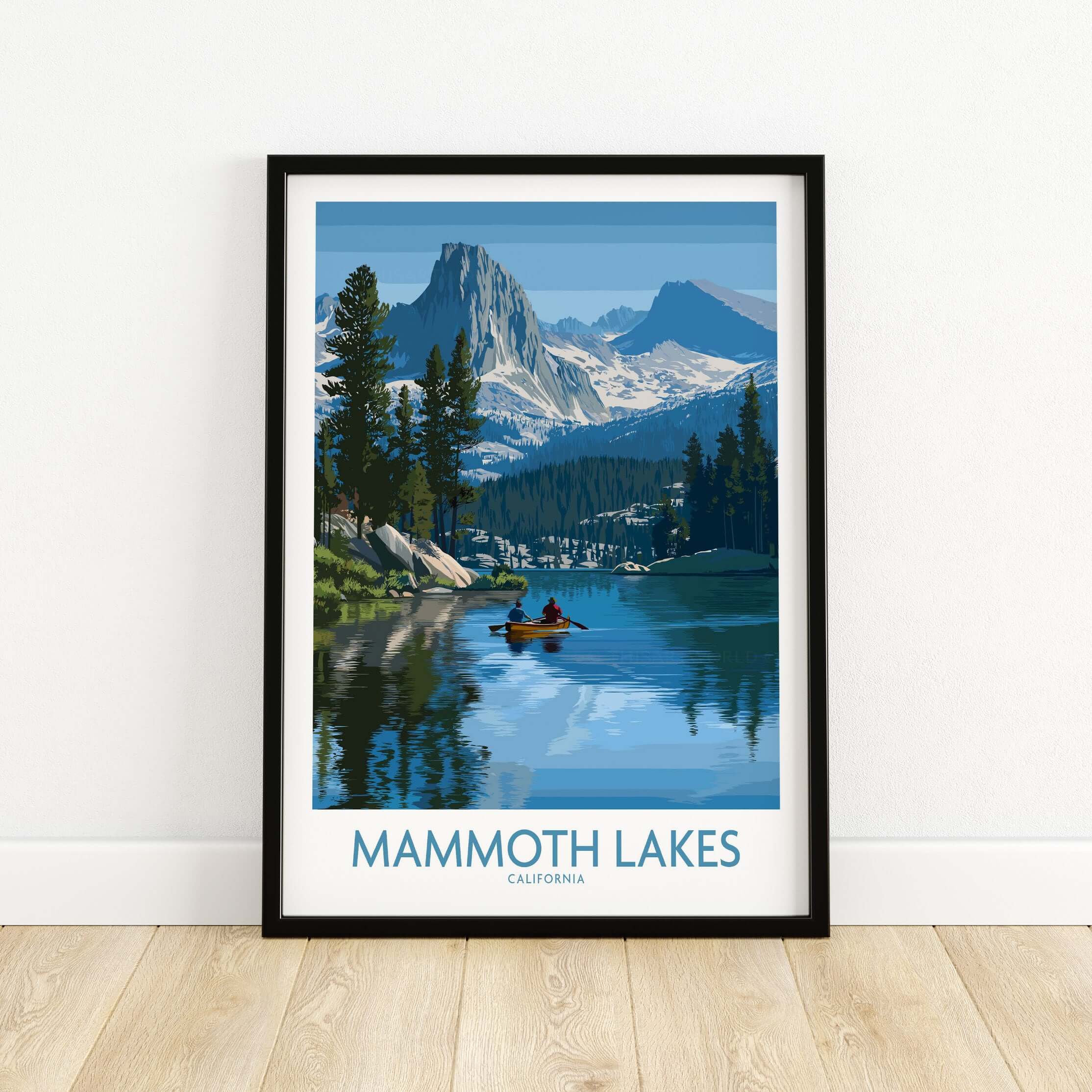 Mammoth Lakes Wal Art - California Travel Print showcasing serene mountain scenery and tranquil wilderness.