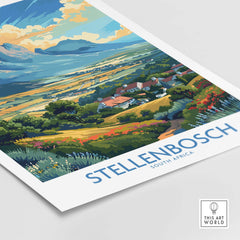 Stellenbosch Travel Poster view our best collection or travel posters and prints - ThisArtWorld