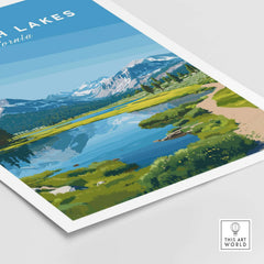 Mammoth Lakes California Scenic Print - Serene Mountain Landscape Poster featuring tranquil mountain and lake views.