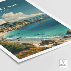 Monterey Bay California Coastal Beach Print - Pacific Ocean Wall Art featuring serene shoreline and vibrant ocean view.