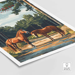 New Forest Print National Park featuring majestic horses amid stunning landscapes.