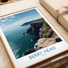 Berry Head Devon Wall Art – English Coast Print showcasing Devon's cliffs and coastal scenery.