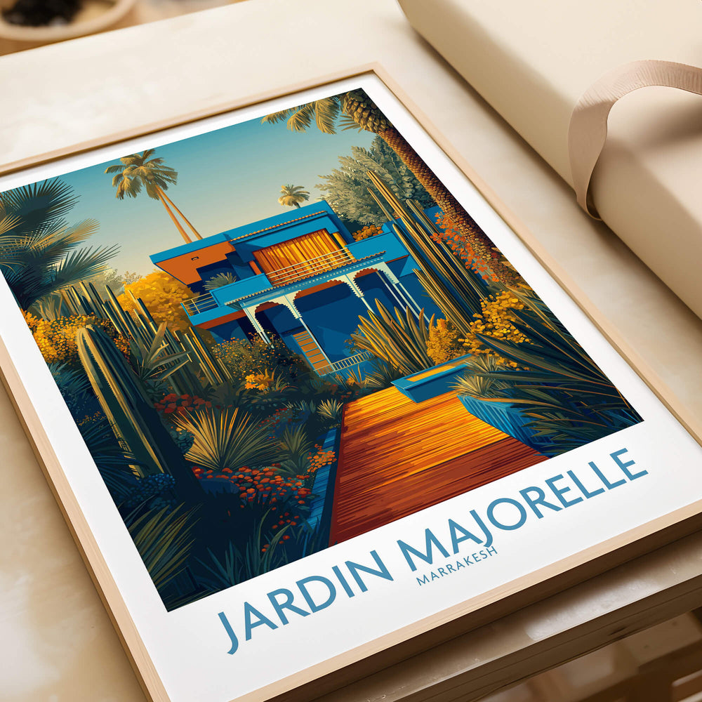Jardim Majorelle Marrakesh Posters | Vibrant Architecture & Palms Canvas Print