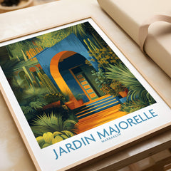 Jardim Majorelle Marrakesh Posters | Canvas Print featuring vivid colors and intricate architecture