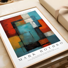 Rothko Style Modern Expressionist Painting Poster | Contemporary Wall Art featuring bold colors and shapes