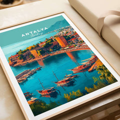 Antalya Canvas Print | Turkish Beach Wall Art featuring vibrant coastal scenery and tranquil waters in Turkey.