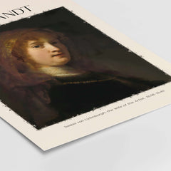 Rembrandt Saskia van Uylenburgh Portrait Print Wife Artist Dutch Poster Wall Art featuring a tender portrait of Saskia.