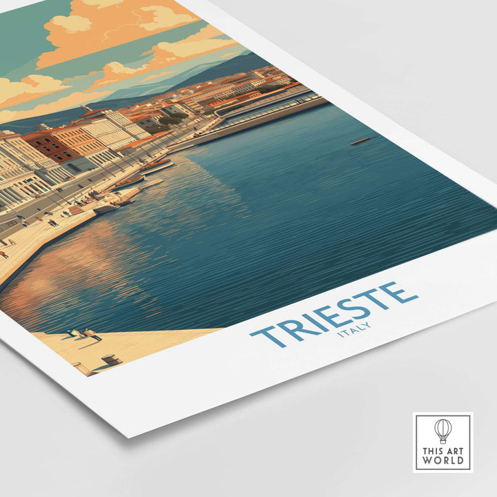 Trieste Italy wall art showcasing coastal views and stunning architecture in a Mediterranean style.