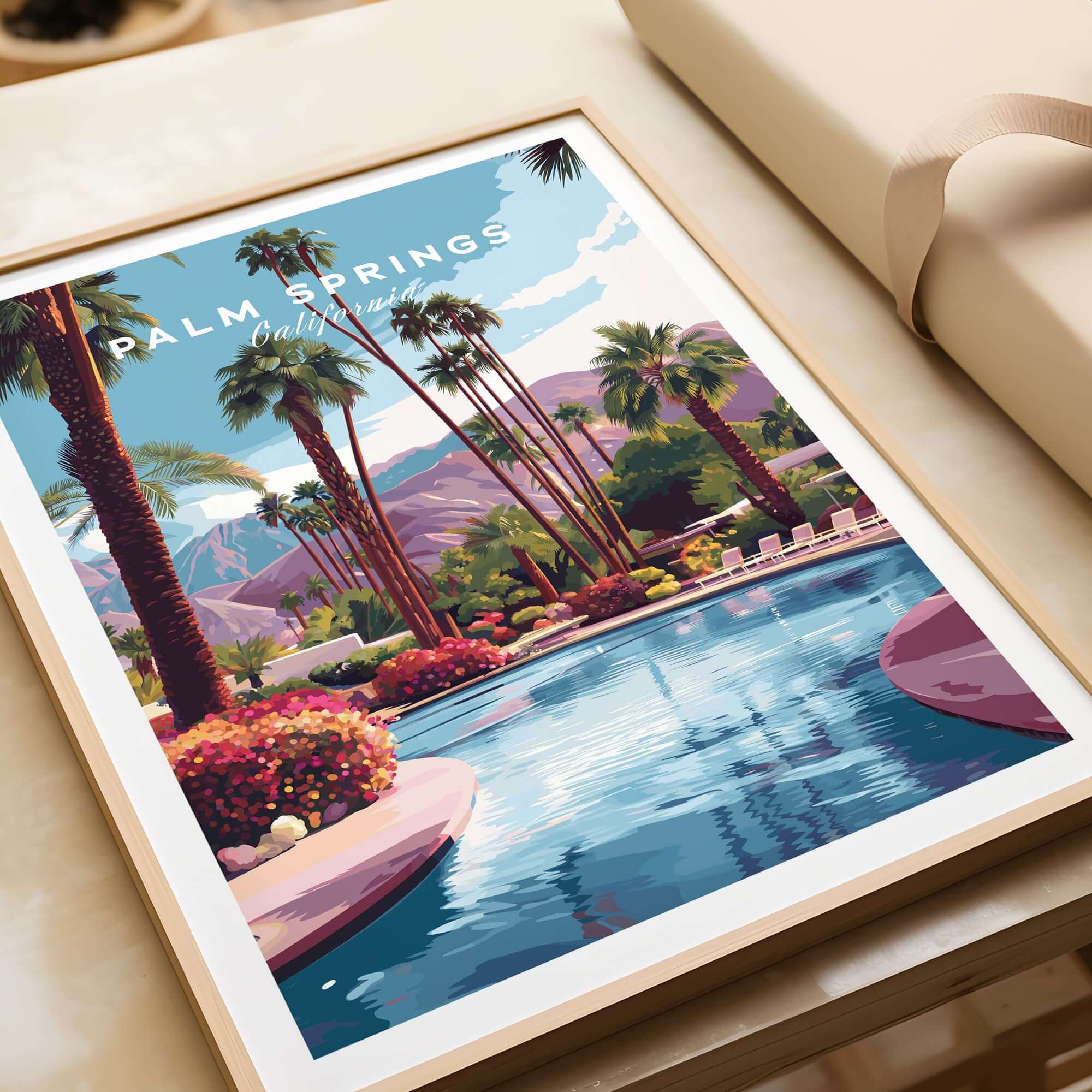 Palm Springs Tropical Poolside Print - Wall Art – This Art World