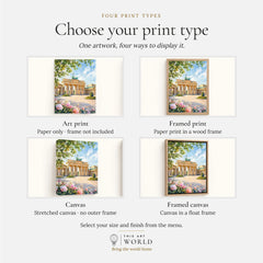 Berlin Brandenburg Gate watercolour art print, print type options: art print, framed print or canvas