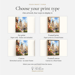 Madrid Metropolis building on Gran Vía watercolour art print, print type options: art print, framed print or canvas