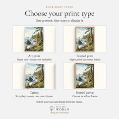 Olympic rugged coast and sea stacks watercolour art print, print type options: art print, framed print or canvas