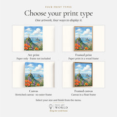 Rio de Janeiro Christ the Redeemer and Sugarloaf watercolour art print, print type options: art print, framed print or canvas