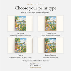 Valencia City of Arts and Sciences watercolour art print, print type options: art print, framed print or canvas