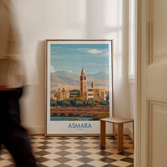 Asmara Eritrea Wall Art – Travel Poster displayed in a stylish interior setting.