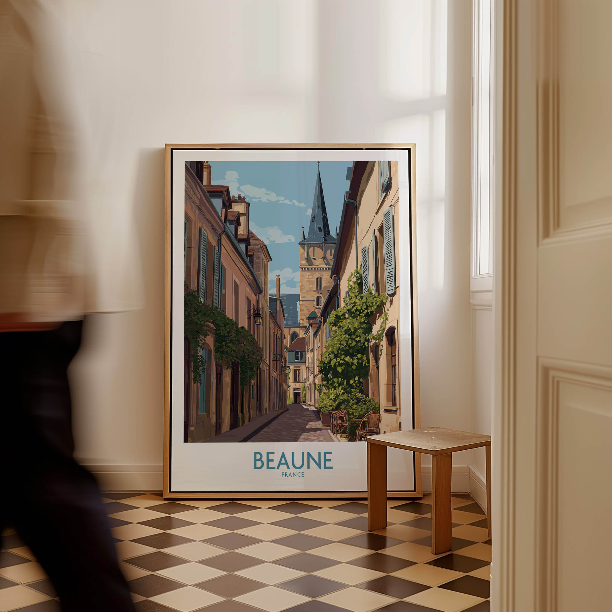 Beaune France Wall Art – Village Print featuring charming architecture and scenic beauty.