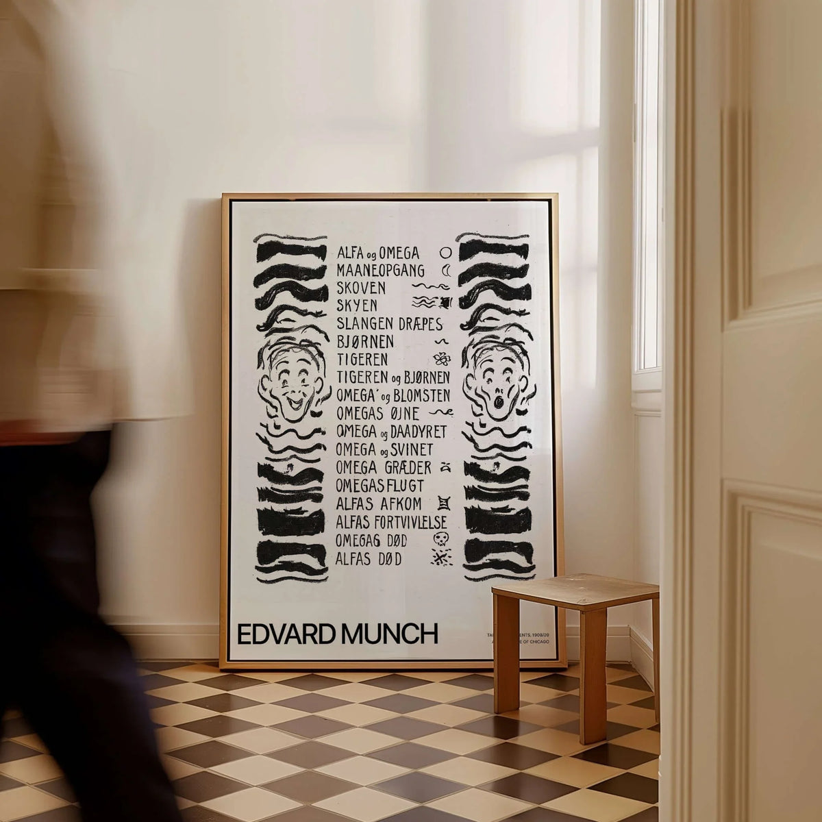 Edvard Munch Art Print - Table of Contents Alpha Omega Series Print Art Institute of Chicago Poster displayed in interior