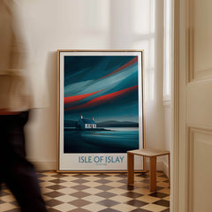 Isle of Islay Scotland Posters | Vibrant Scottish Island Scene Canvas Print displayed in a stylish interior.
