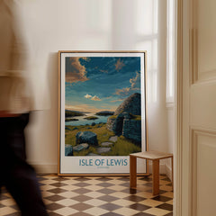 Isle of Lewis Scotland Canvas Print | Outer Hebrides Landscape Poster displayed in a stylish interior setting.
