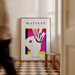 Matisse Art Prints -Abstract Head  Jazz Series Colorful Blocks Wall Art featuring modern abstract design with vibrant colors.