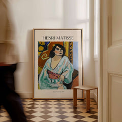 Matisse Poster - Algerian Woman 1909 Fauvist Wall Art Print displayed in an artistic interior setting.