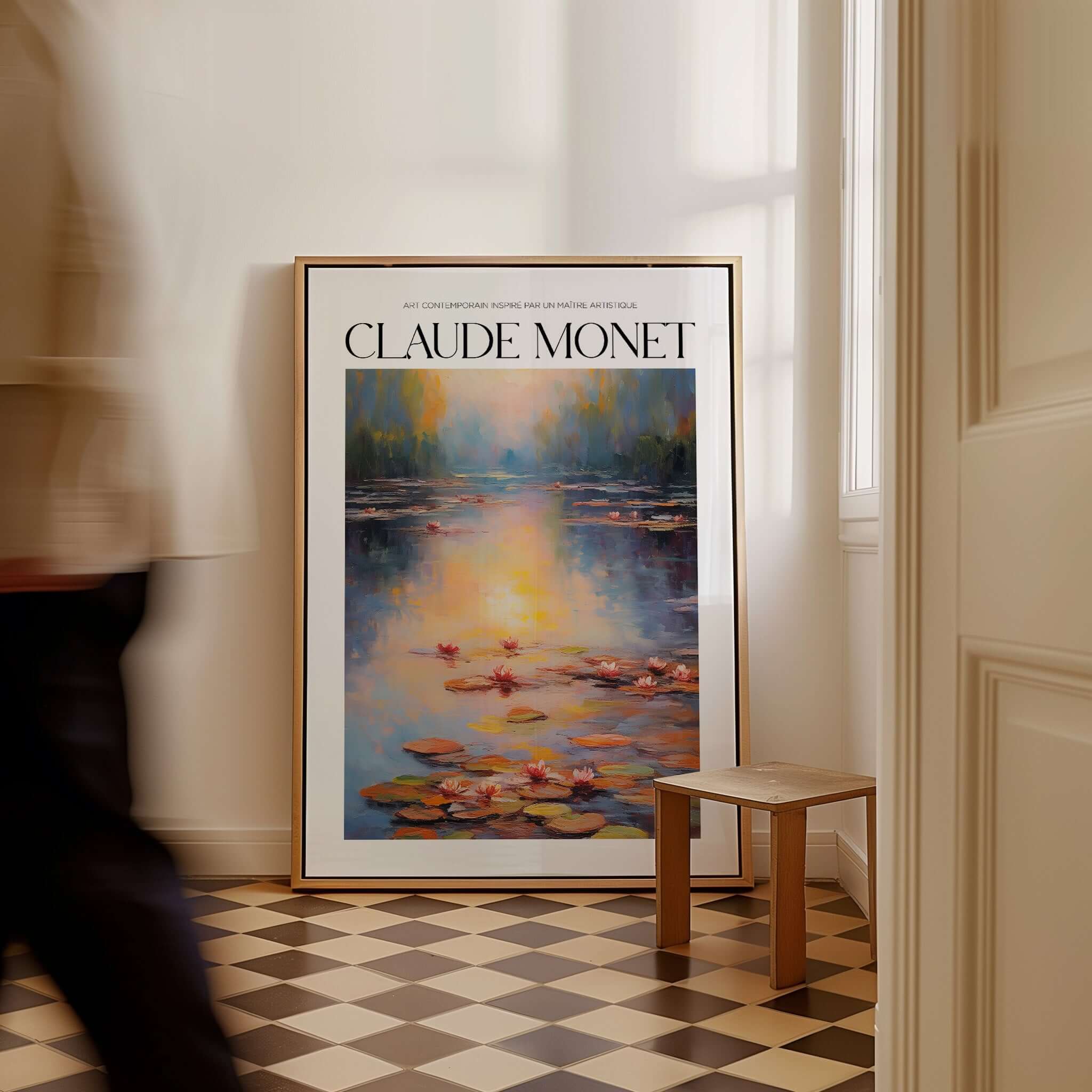 Claude Monet Wall Art Print - Vintage Home Decor Poster Impressionist Artwork displayed in a stylish interior setting.