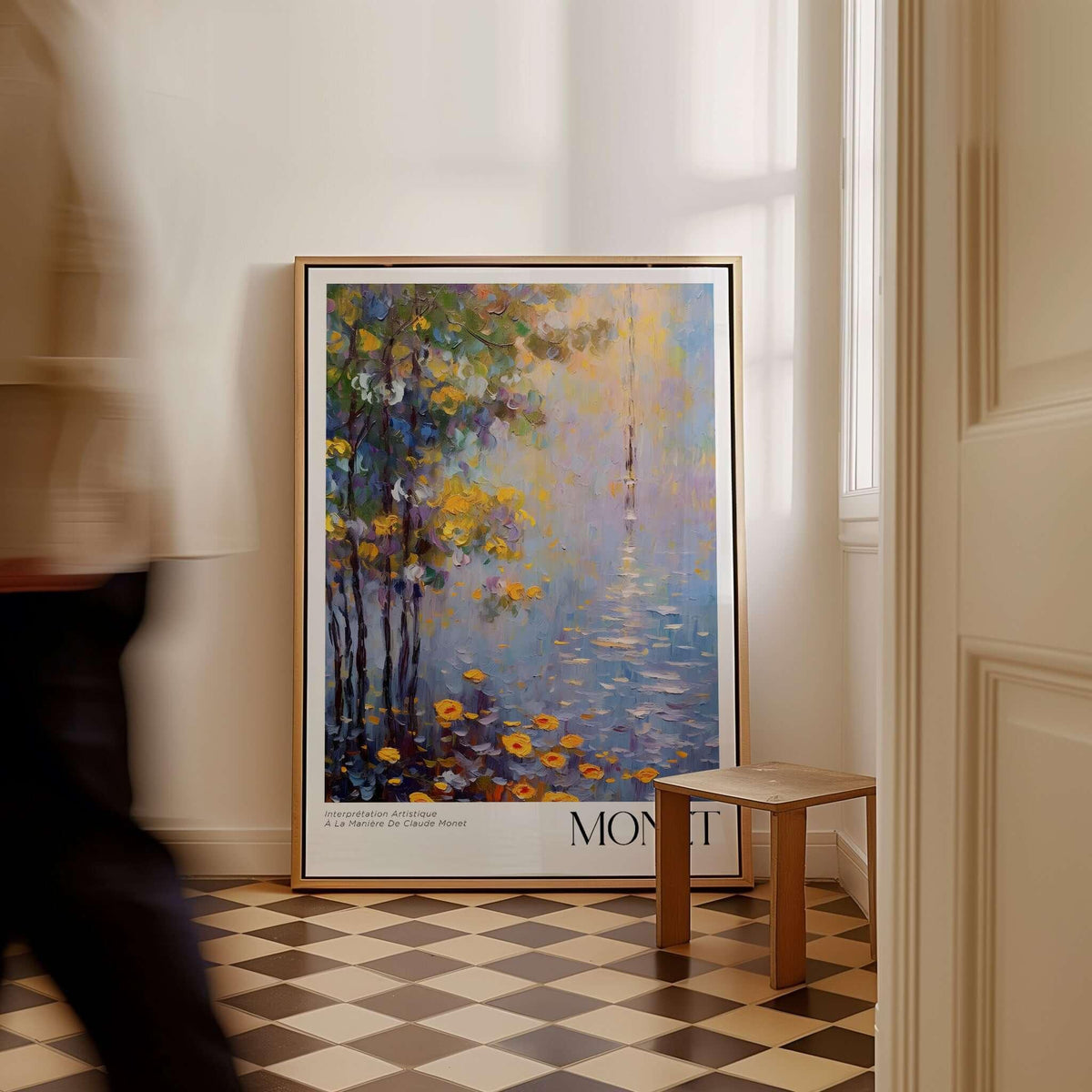 Claude Monet Art Print - Impressionist Wall Art Poster - Monet Framed Print displayed in a stylish interior setting.